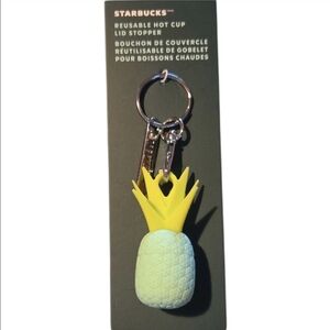 Starbucks Pineapple Keychain Lid Stopper -NWT